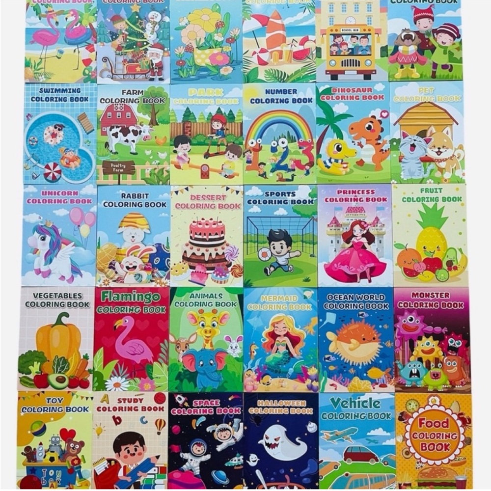 12 Pieces Random Colorful Children's Coloring Book Set